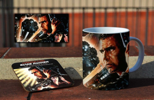 Blade Runner 3 Gifts for Movie Lovers Blade Runner Mug & Wooden Coaster Gift Set